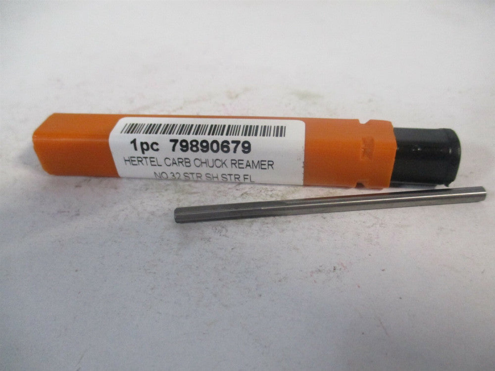 (500-003032) #32 5/8" x 2-1/4" OAL 4-Flute Solid Carbide RH Cut Chucking Reamer 