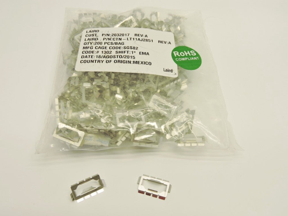 Laird EMI Board Level Shields CTN-LT11AJ2851 (200 pcs/bag) Rev. A NEW