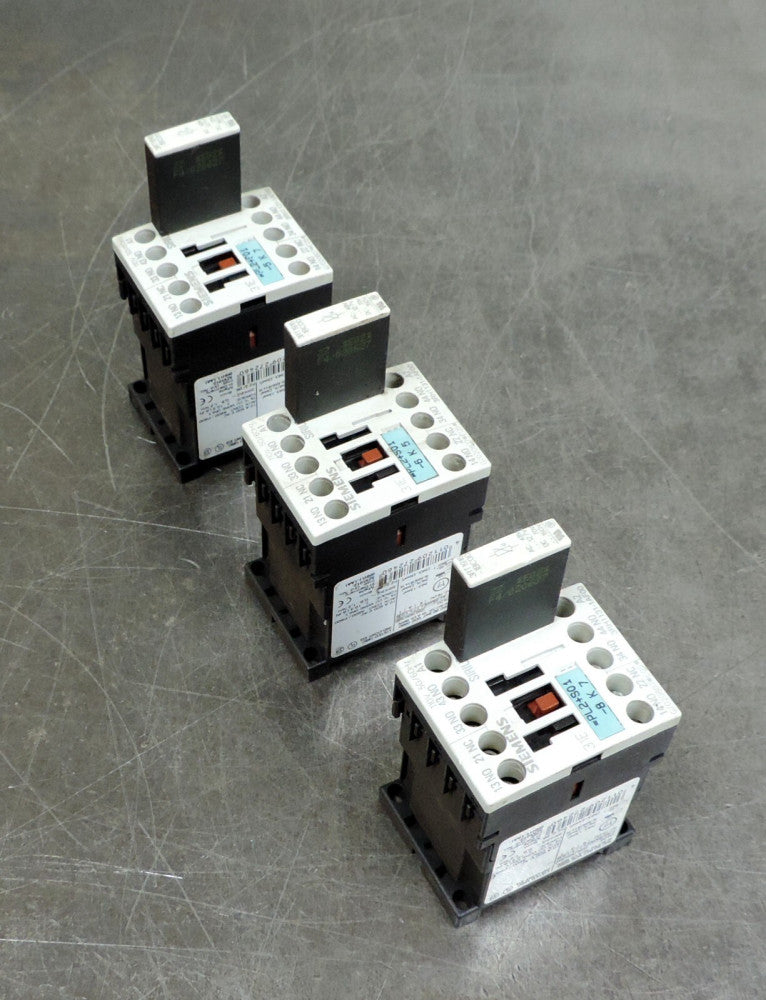 Siemens 3RH1131-1AF00 Contactor W/ Surge Suppressor 3RT1916-1BC00 Lot of (3)