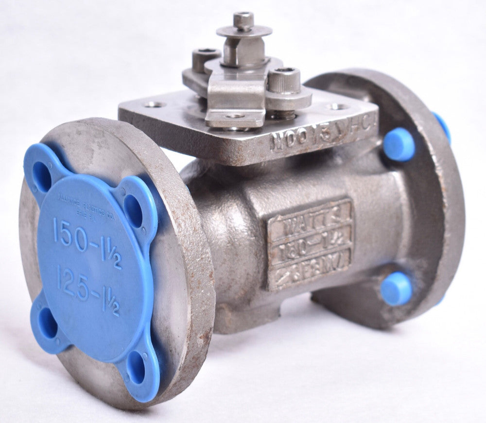 Watts 150-20 Flanged 1-1/2" Stainless Steel Ball Valve SF2500