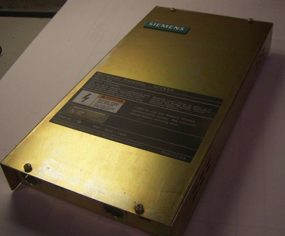 SIEMENS MULTIPLEXER TRANSLATOR - ACCESS 120V-60Hz-1.5VA MODEL MTA 