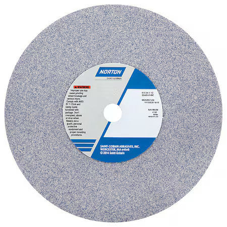 Norton Abrasives 66252837420 Grinding Wheel, T1, 6X3/4X1/2, Ao, 60G, Pk5