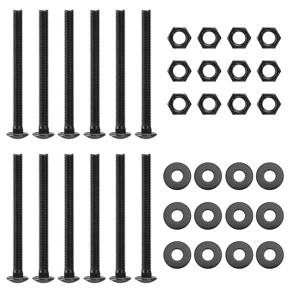 1/2 x 5 Inch Carriage Bolt Kit, Rust Resistance Bolts Includes 12 Bolts, 12 W...
