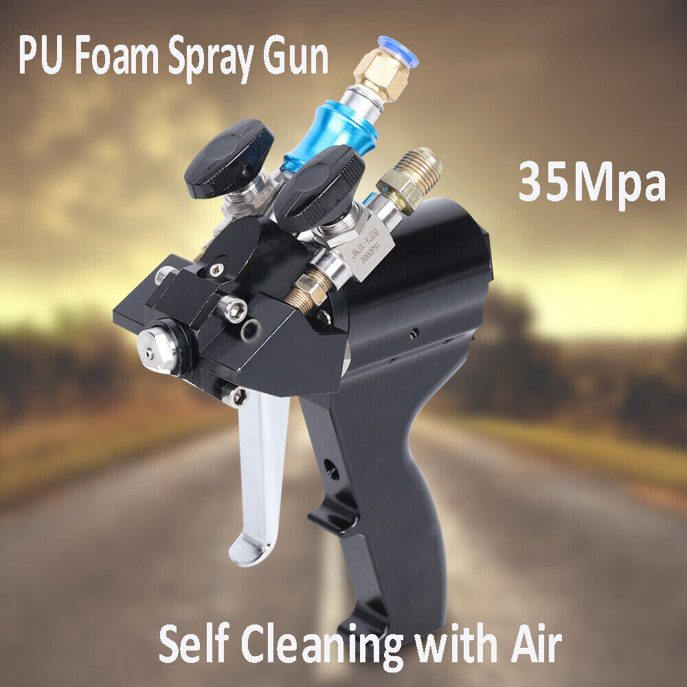 Air Purge Spray Gun Self Cleaning Polyurethane P2 PU Foam Spray Gun 35Mpa Black