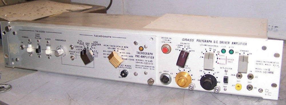 GRASS POLYGRAPH DC DRIVER AMPLIFIER 7DAG W/ TACHOGRAPH PRE-AMPLIFIER 7P44D