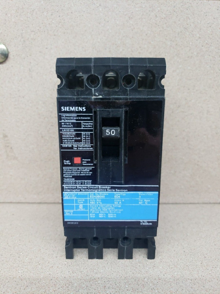 New no Box Siemens ITE Circuit Breaker E43B050 50 Amp