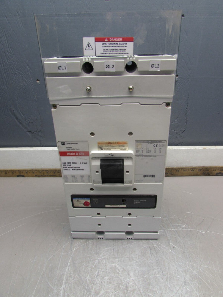 CUTLER-HAMMER HMDLB3800T33W , CIRCUIT BREAKER, 3P/800A/600V/65kA, CLEAN!
