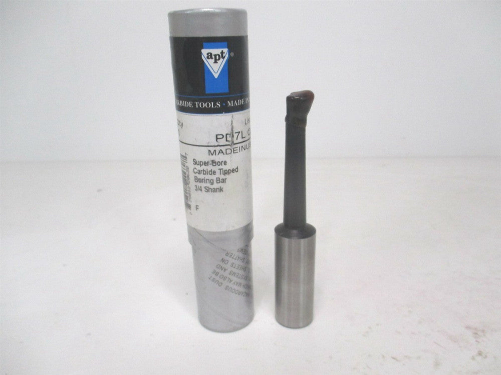 APT (PD7L-C6) 7/16" x 3/4" x 2-1/4" RH Bright Finish Carbide-Tipped Boring Bar 
