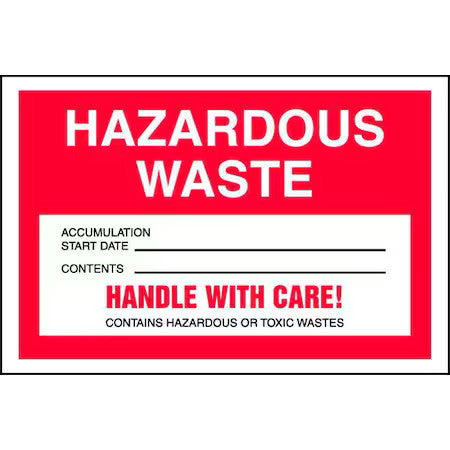 Accuform Mhzw15psl Dot Handling Label, 4" H, 6" W, Mhzw15psl,Pk250