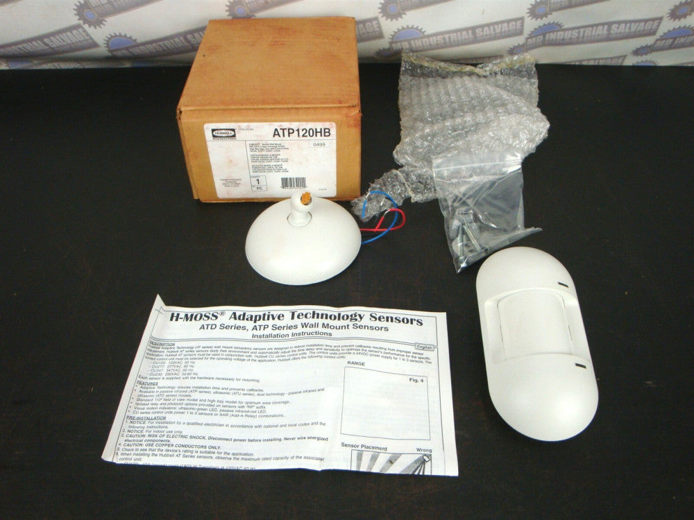 HUBBELL - ATP120HB - PIR MOTION SWITCH SENSOR, H-MOSS WALL MOUNT (NEW in BOX)