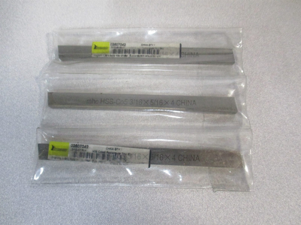 (461-0000) 3/16″ x 5/16″ x 4″ OAL M35 Cobalt Rectangular Tool Bit Blank - Qty 3