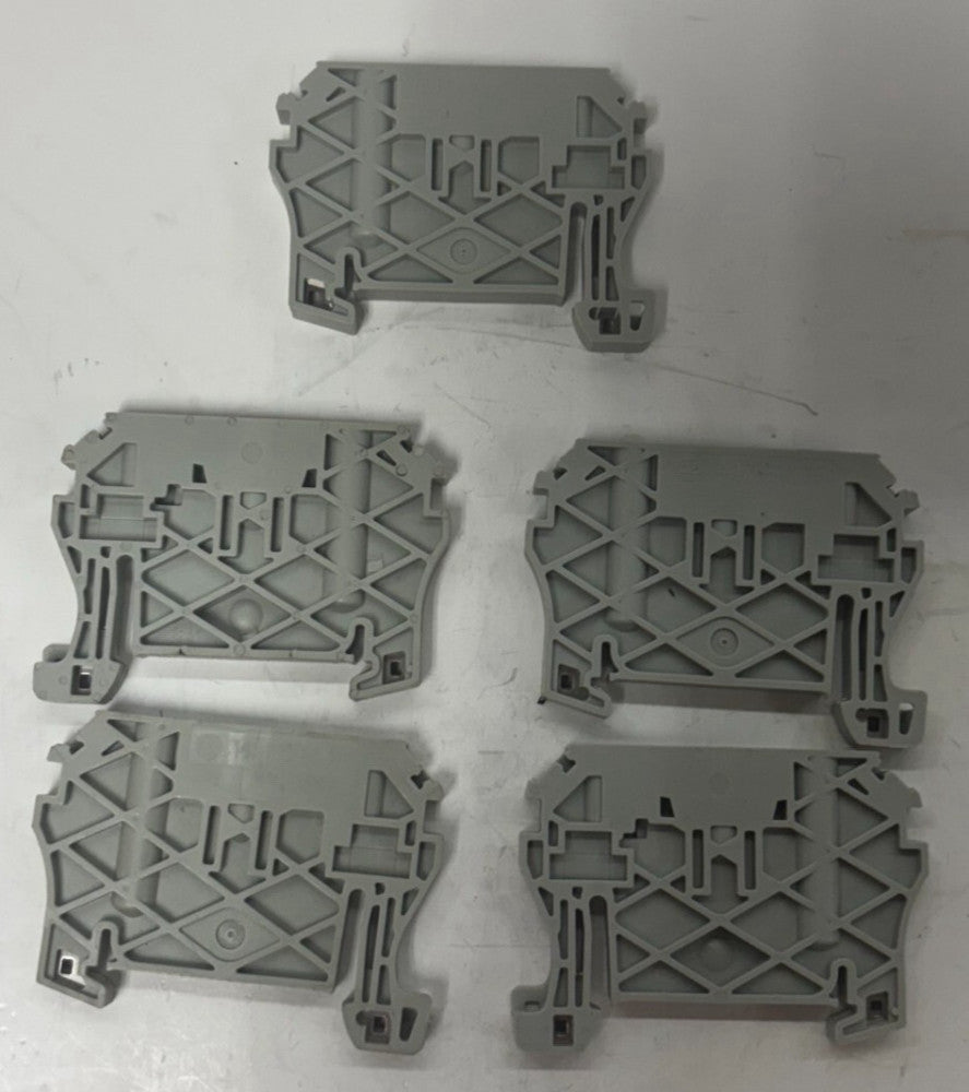 ALLEN-BRADLEY END ANCHOR TERMINAL BLOCK 1492-ERL35 SNAP ON 35MM LOT OF 5