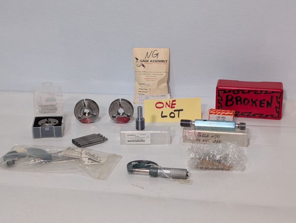 Lot of Mixed CNC Accessories - Starrett, Mitutoyo, Vermont Gage & MORE FOR PARTS
