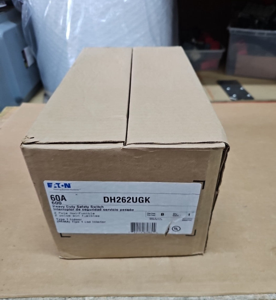 Eaton DH262UGK Safety Disconnect Switch Non-Fusible Heavy Duty 60A 600V Type 1