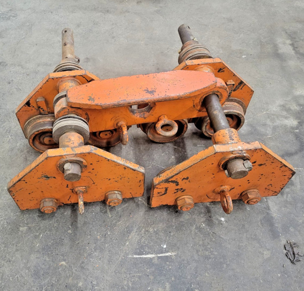 CM MERCURY ROLLER BEARING TROLLEY 6 TON X2 W/CENTER STRAP OAD: 27" X 32" X 15"