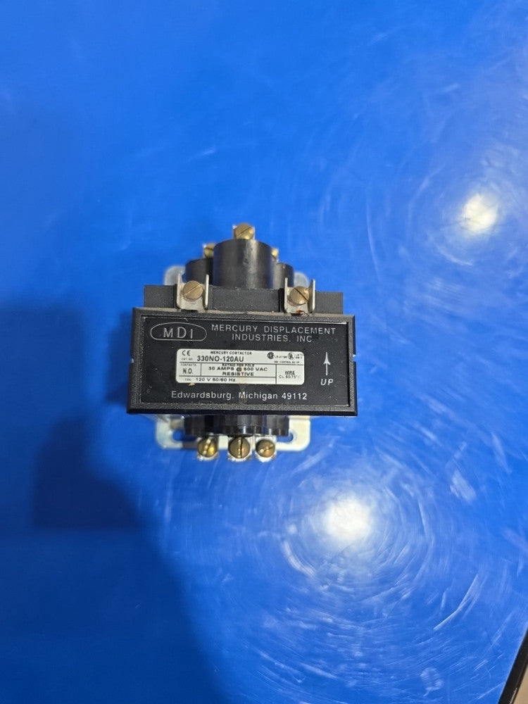 MDI 330NO-120AU 30 Amp Mercury Contactor 120V Coil 30A 3-Pole 600V