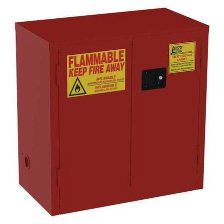 Jamco Bp30rp Hazardous Material Storage Cabinet, 30 Gal, 2 Shelves, Steel, 34