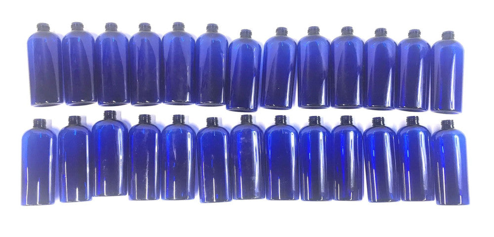 Silgan 8oz Blue Cosmoval Bottle 24-410 Neck 45121 [Lot of 26] NOS