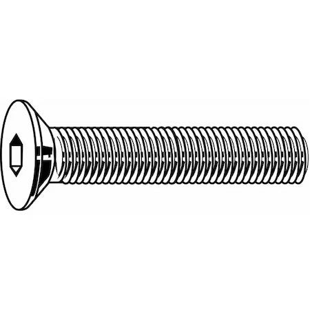 Zoro Select M07400.060.0012 M6-1.00 Socket Head Cap Screw, Flat, Black Oxide