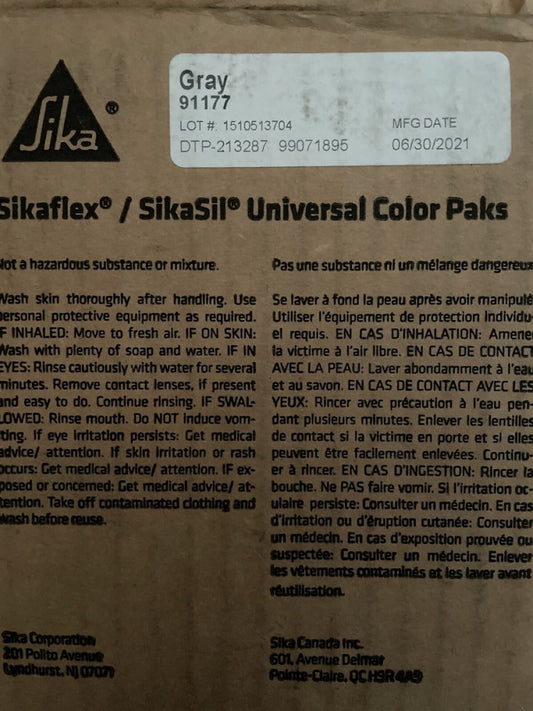 (16) SIKA / SIKASIL UNIVERSAL COLOR PAKS GRAY 91177