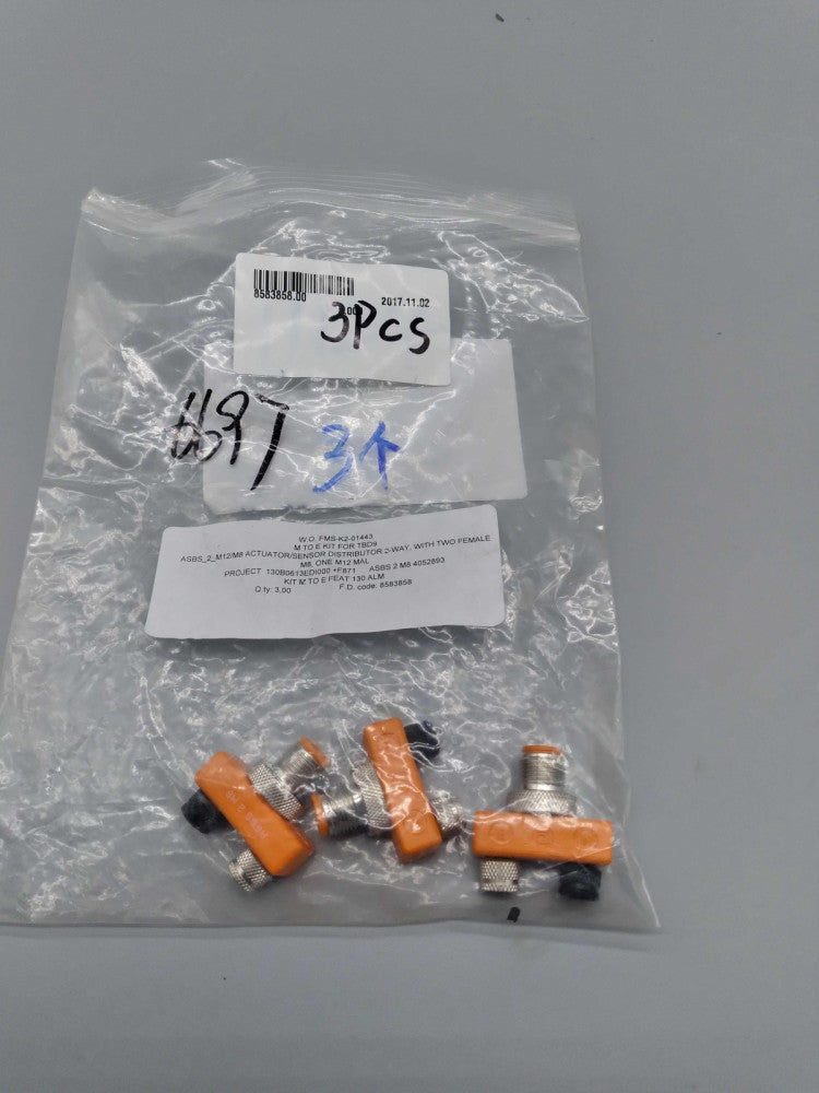LUMBERG AUTOMATION ASBS 2 M12/M8 Actuator SENSOR W/2-Way with two female M8, one