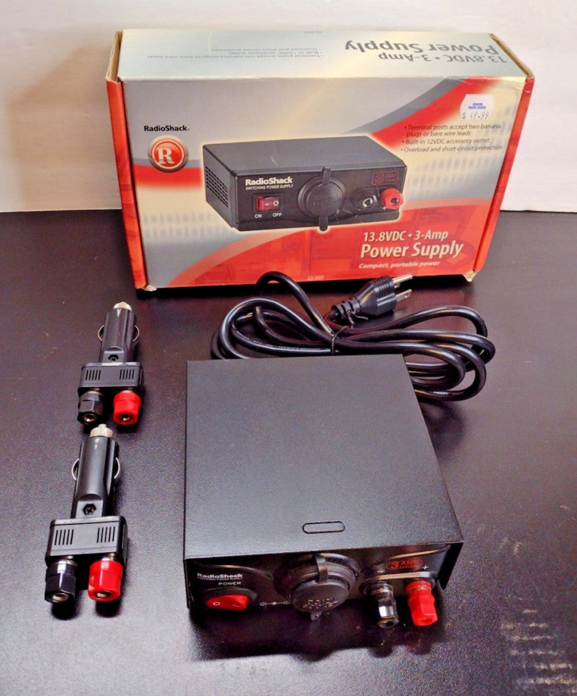 Radio Shack 22-507 Switching Power Supply 3 Amp 13.8 VDC 12V Auto Socket + more