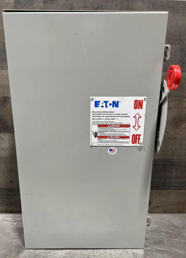 Eaton DH364URK 200A 600V Non-Fusible Safety Switch Disconnect 200 Amp 3R Nos