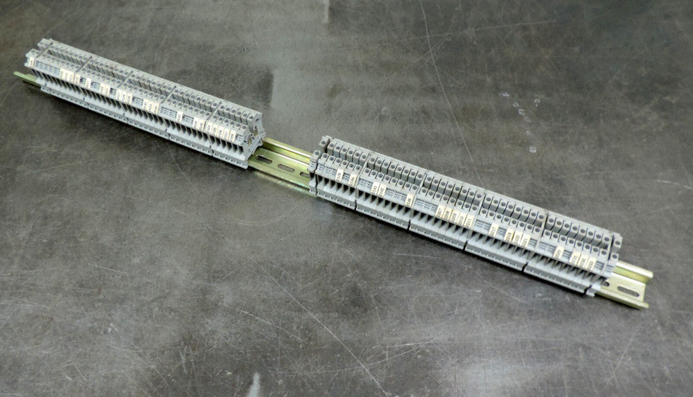 Phoenix Contact Contact UK5N Lot of Eighty (80) Rail Length 26-1/8"
