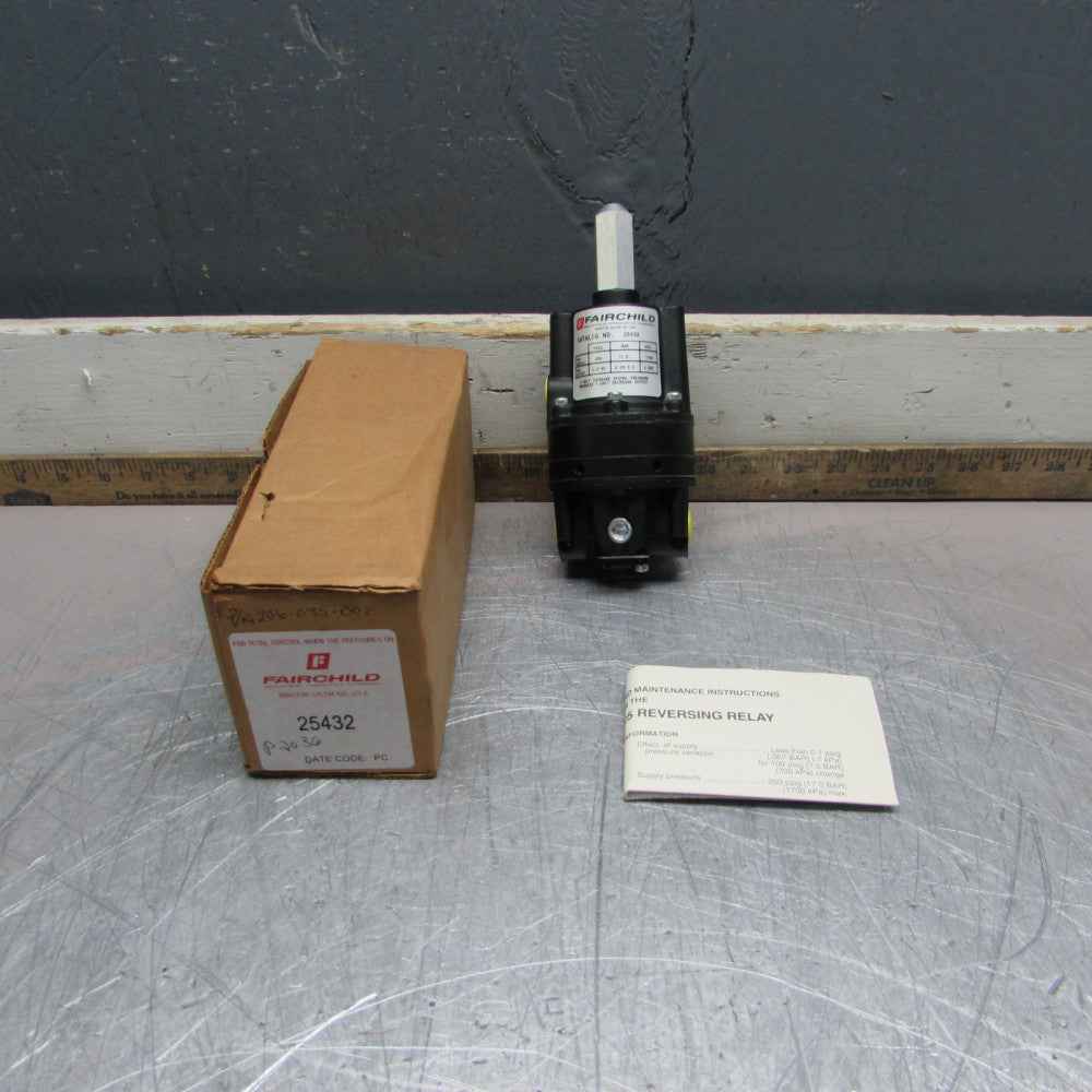 BRAND NEW! Fairchild 25432 , Model 25 Reversing Relay, 1/4" PORTS, MAKE OFFER!