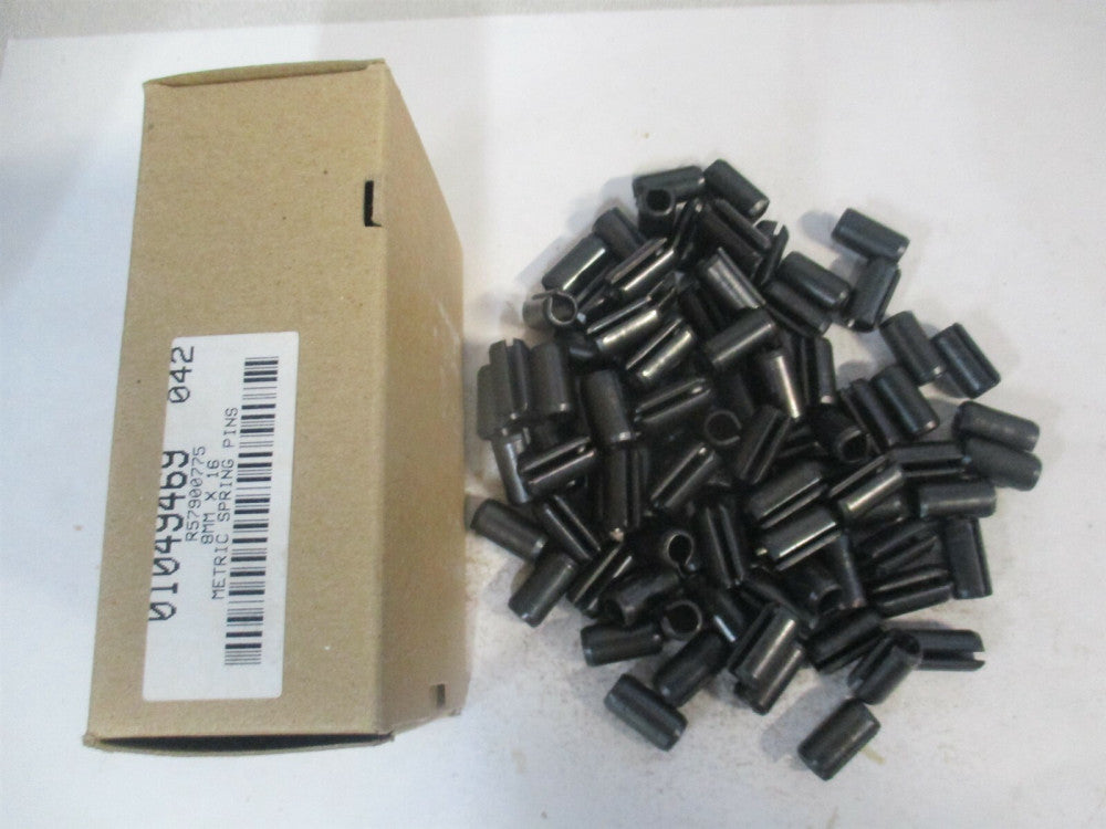 (R57900775) 8mm Diam x 16mm Long Steel Plain Slotted Spring Pin - Pack of 90