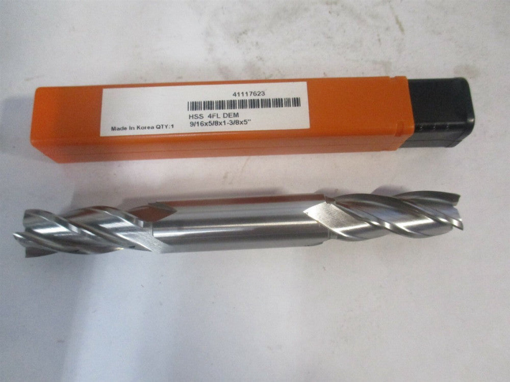 (E1051036) 9/16" x 1-3/8" x 5/8" x 5" OAL 4Fl High Speed Steel Square End Mill 