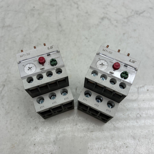 2 Pack LS MT-32 Thermal Overload Relay 32A/3K Trip Class 10A *USED