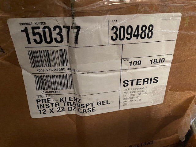 (12 Pack) Steris 150377 Pre-Klenz Instrument Detergent / Presoak Gel RTU 22 oz