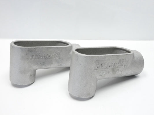 (Lot of 2) Crouse-Hinds 1-1/2" LB57SA Conduit Body