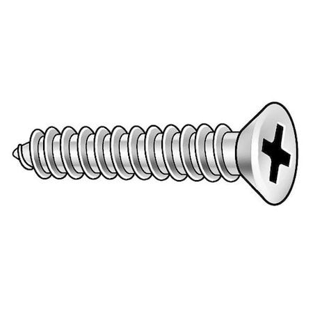 Zoro Select 1Cjg8 Sheet Metal Screw, #14 X 4 In, Plain 18-8 Stainless Steel