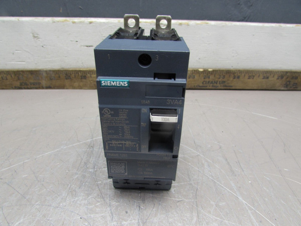 SIEMENS  3VA4110-4ED24-0AA0  ,CIRCUIT BREAKER, 2P /100A /480V/25kA   MAKE OFFER!