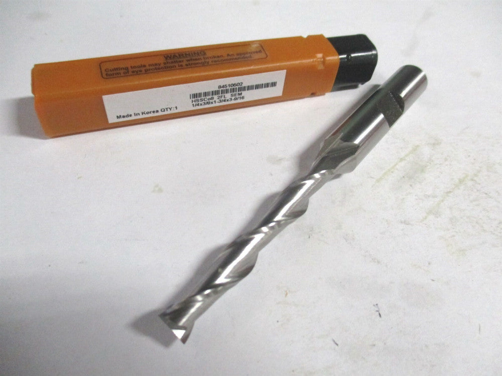 (E299914095) 1/4" x 1-3/4" x 3/8" x 3-9/16" OAL Cobalt 2 Flute Square End Mill 