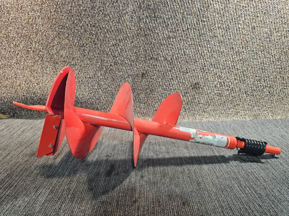Spiral Earth Auger Bit 40" Long x 12" Dia w/Fishtail Point & Patent Shock Spring