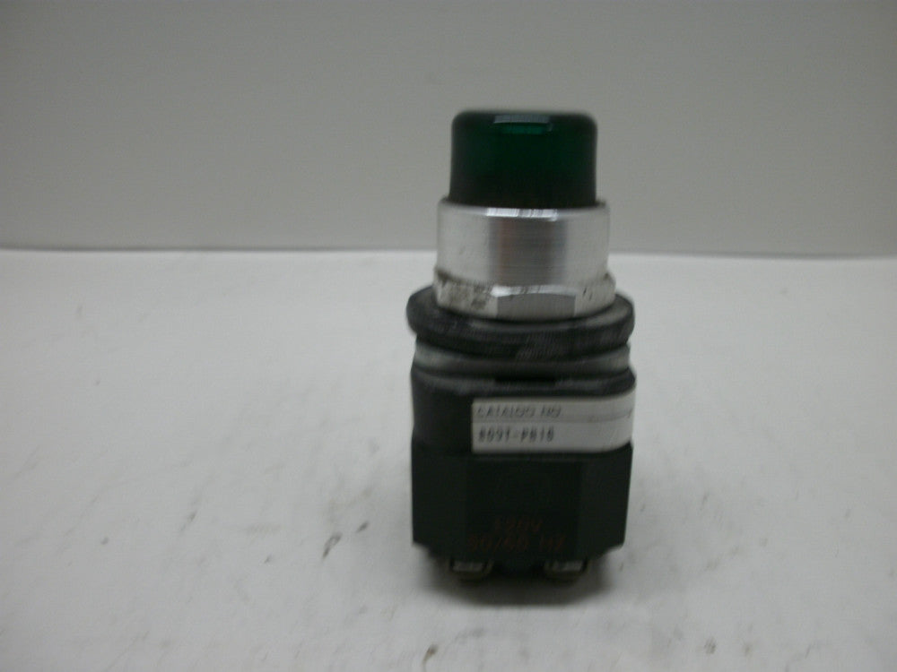 ALLEN BRADLEY 800T-P16GA SER N PILOT LIGHT PB 30MM GREEN 120V TRANSFORMER INCAND