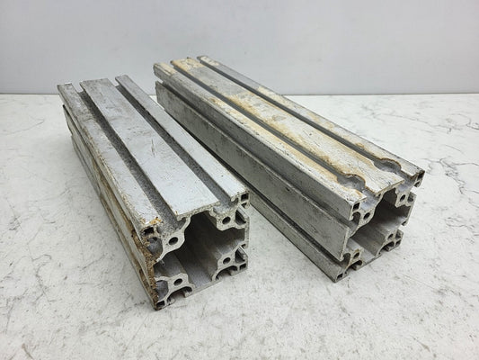 2 Pack 80/20 T-Slot Extrusion Aluminum 8 Slot 10-3/4” And 13-3/4" Length 3” W/T