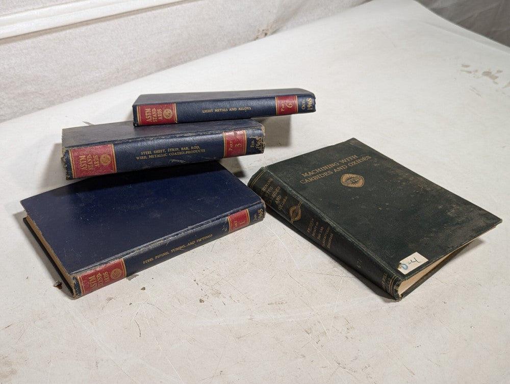Lot of 4: Vintage 1968 Industrial Machining and ASTM Standards Books