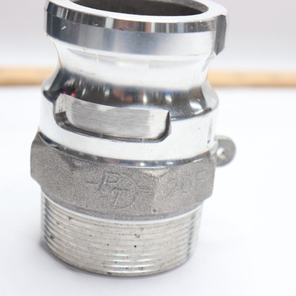 PT Male Pipe Thread Adapter Hard Coated Aluminum 2" x 2" 20F