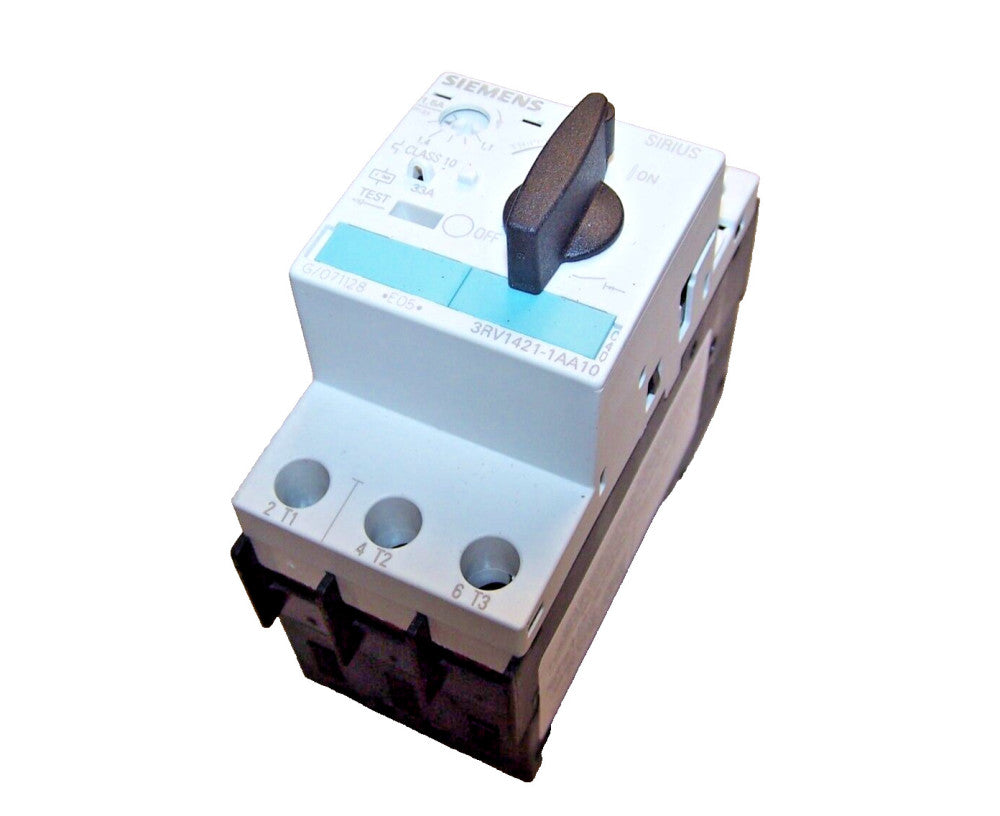 NEW SIEMENS 1.1 - 1.6 AMP MANUAL MOTOR CONTROLLER DIN RAIL MOUNT  3RV1421-1AA10
