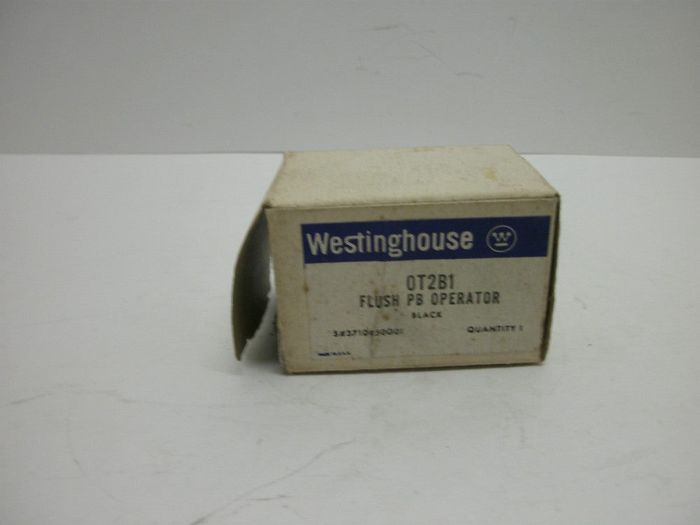 WESTINGHOUSE OT2B1 FLUSH PUSHBUTTON OPERATOR BLACK NEW IN BOX