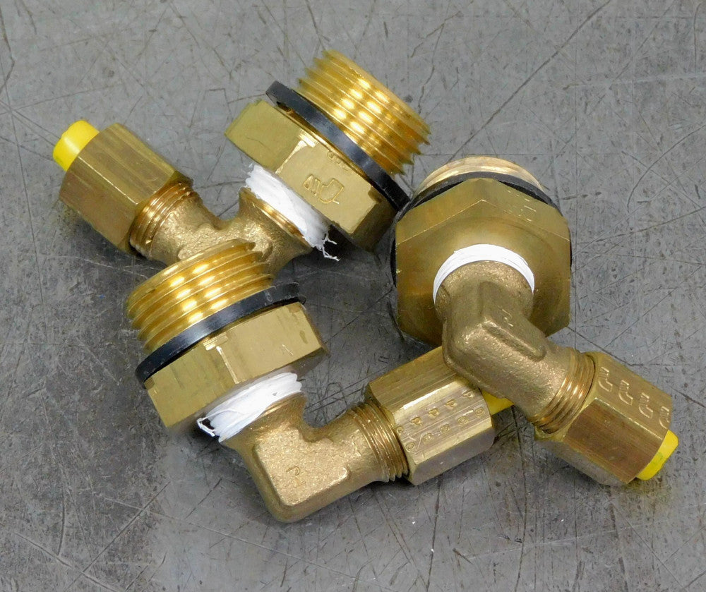 LEGRIS 90° Brass Elbow Fitting 1/4" x 1/2" NPT Fits 8mm- 5/16" Tube Lot of  3