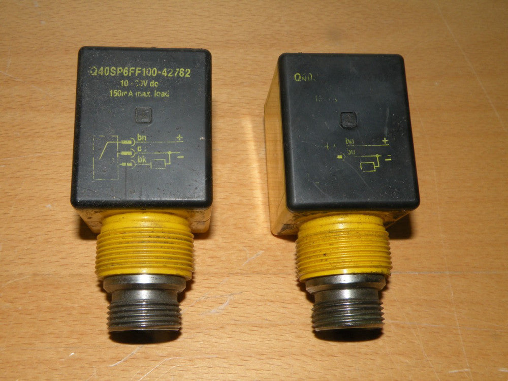 (2) BANNER Q40SP6FF100-42782 SENSORS