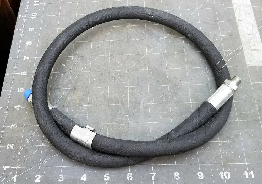 1/4" x 38" 2 WIRE BRAID HYDRAULIC HOSE 1/8” MALE NPT FITTINGS 5,000 PSI [B1S3]