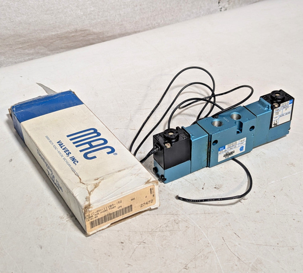 MAC 821C-PM-111BA-152, PME-111BAAA Solenoid Valve Assy 110-120VAC, 50/60Hz, 6.8W