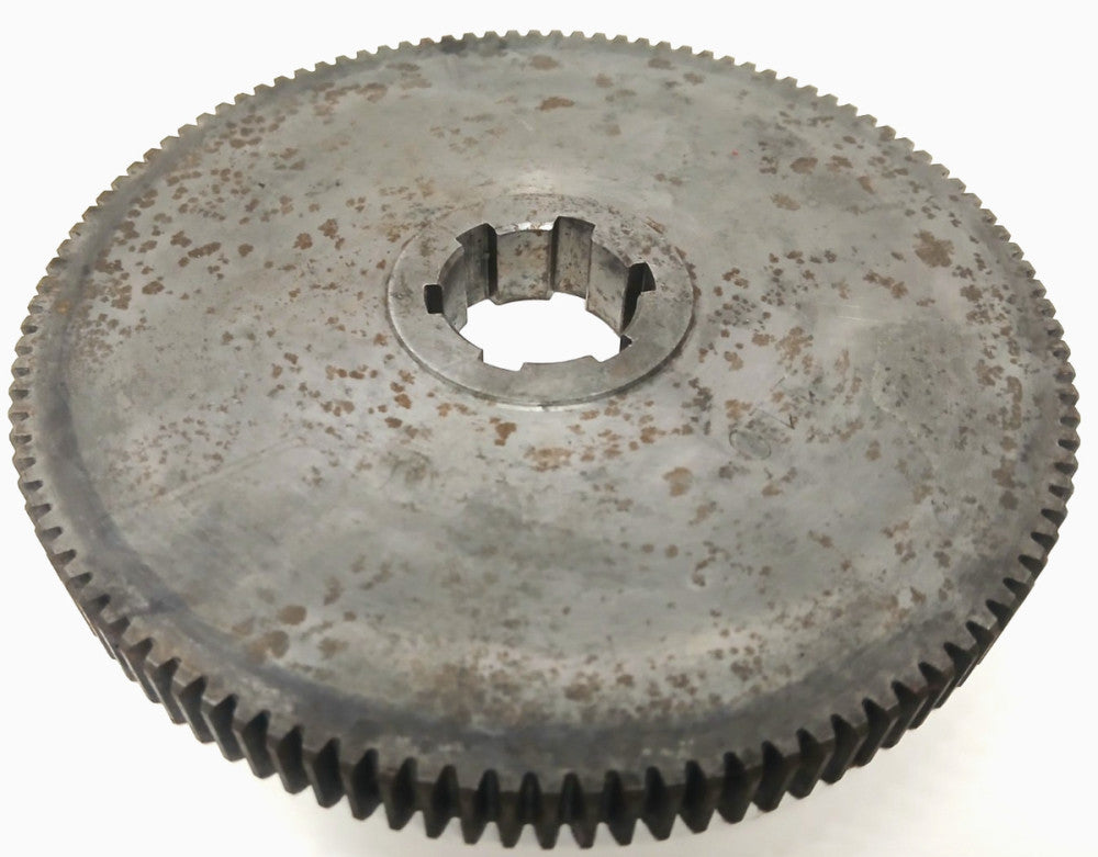 SPUR GEAR WITH SPLINED BORE 110 TEETH BORE DIA 1-1/4 LARGE DIA 6-1/2" STEEL