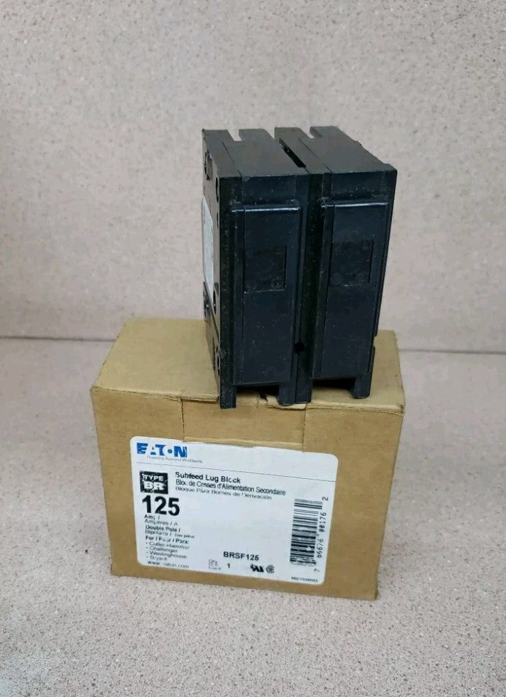 New Old Stock! Cutler Hammer BRSF125 125 Amp 120/240V 2 Pole Subfeed Lug Block